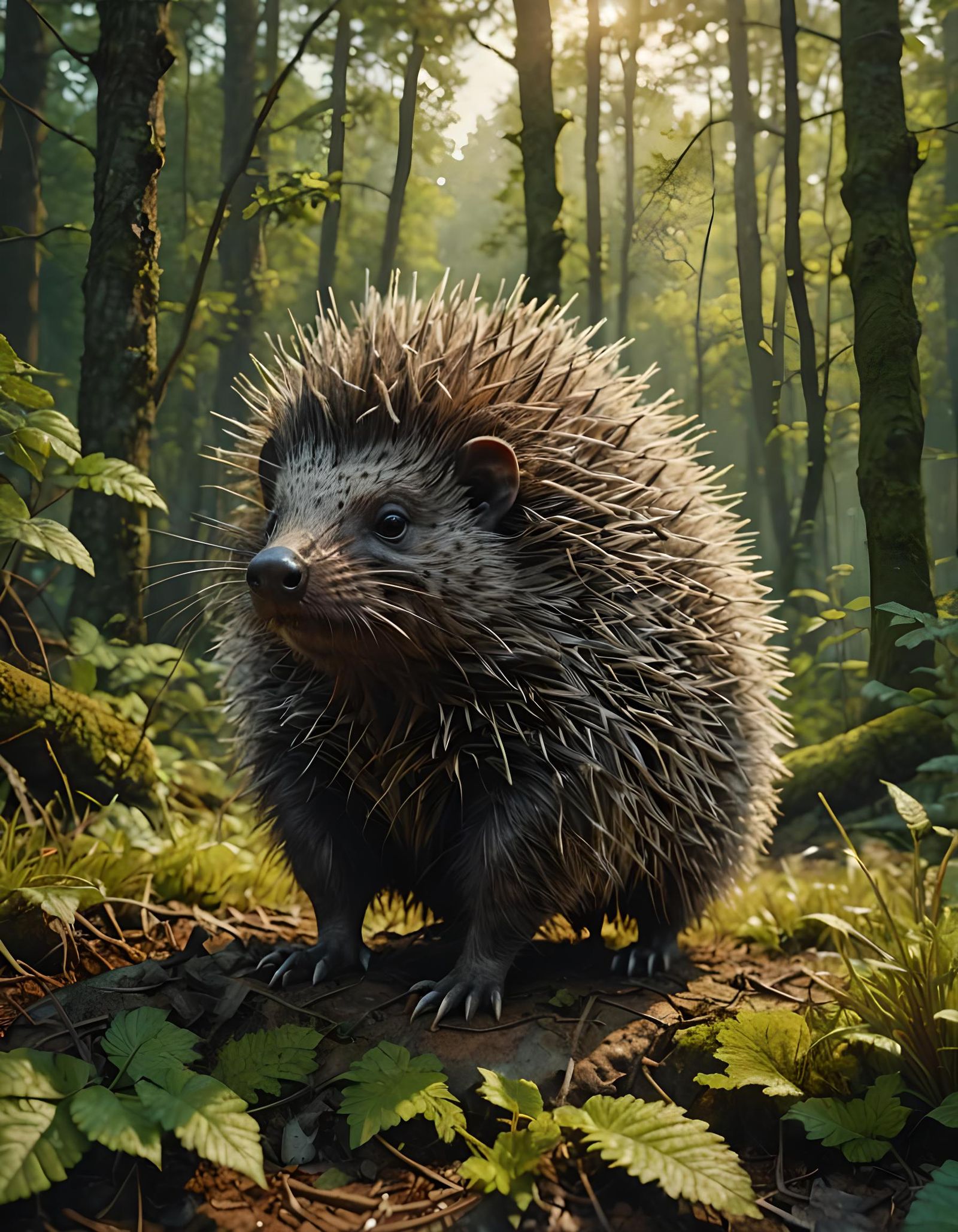 A Porcupine in nature.