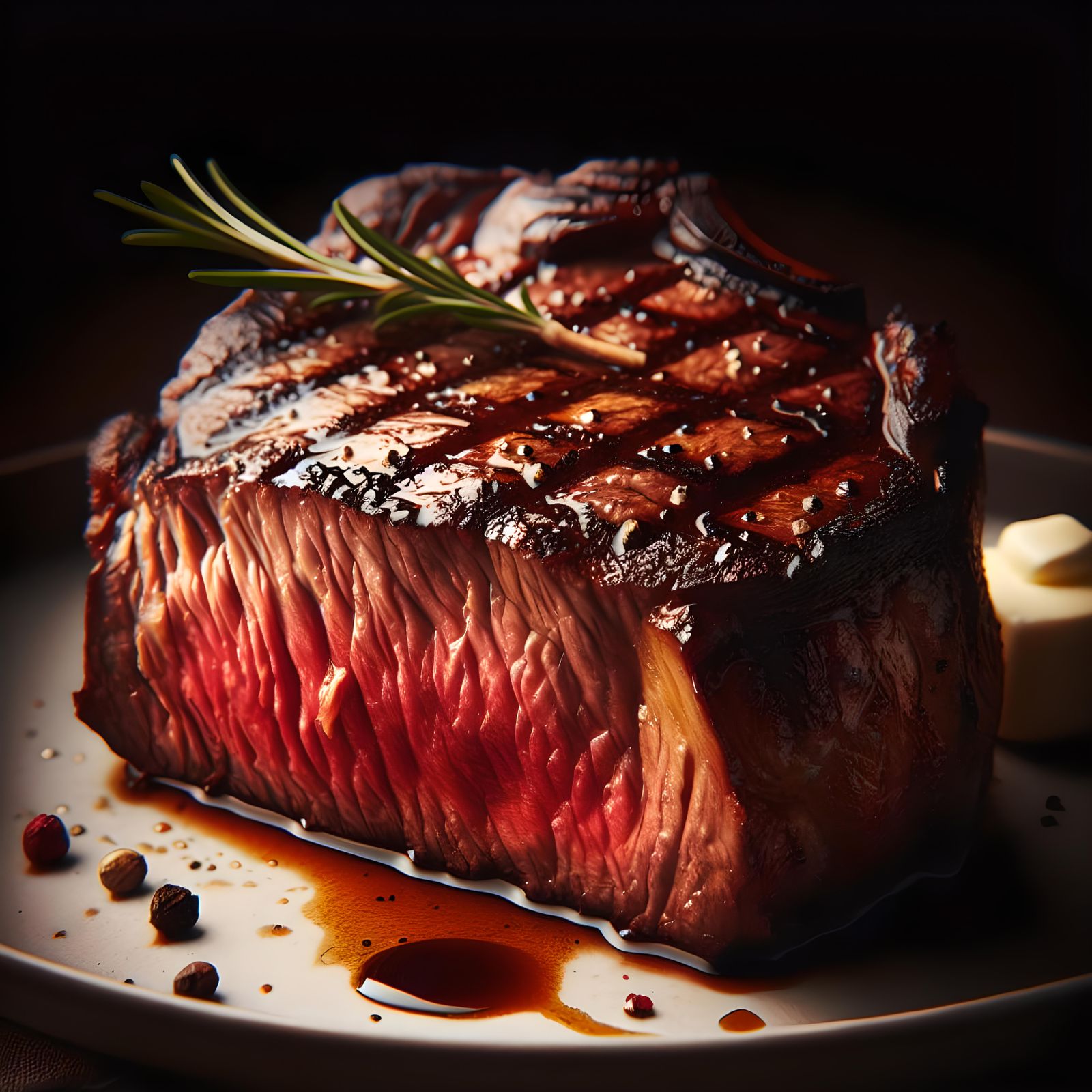 Exquisite Grilled Ribeye Steak Close-Up