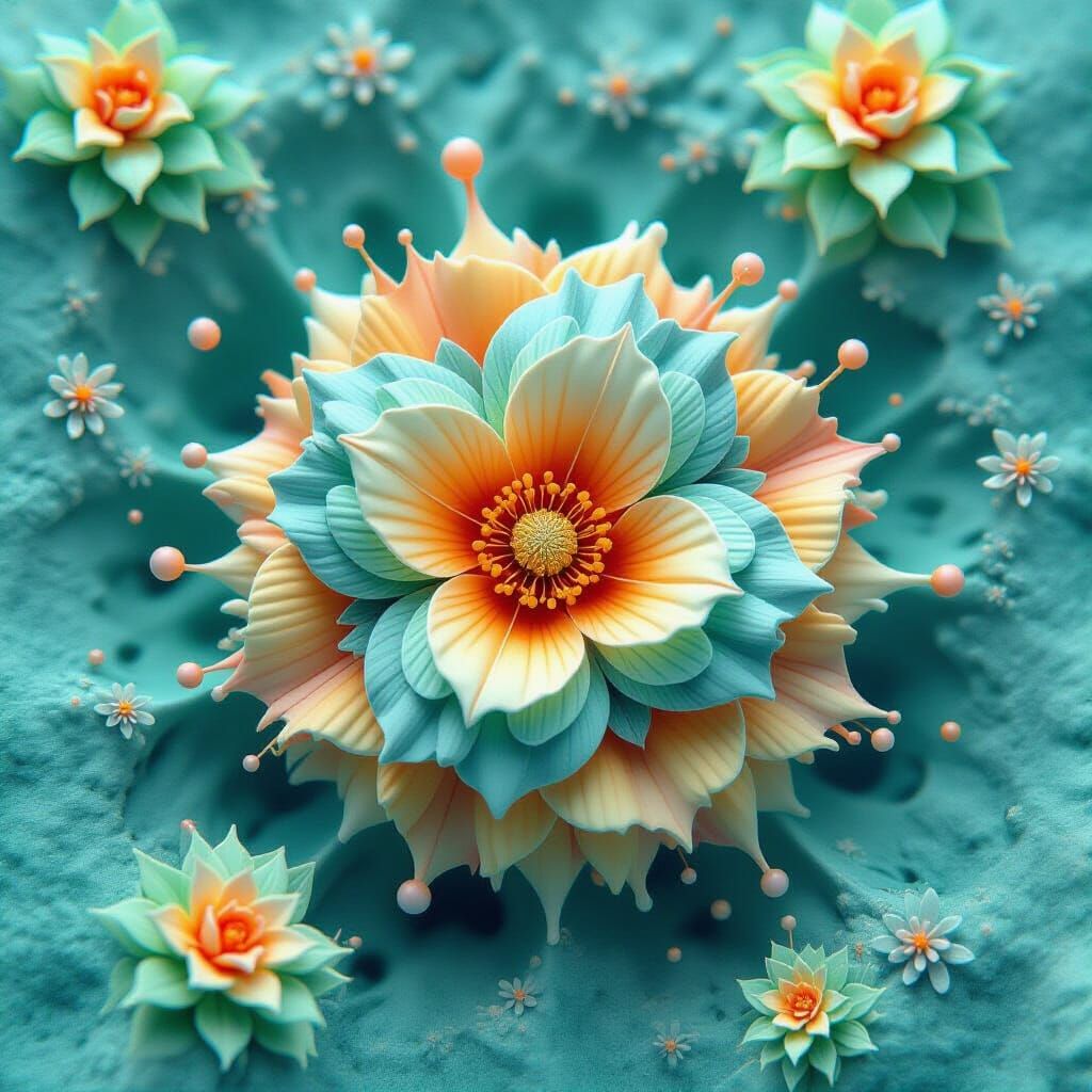 Prismatic Neon Equations in Chinese Ink Style