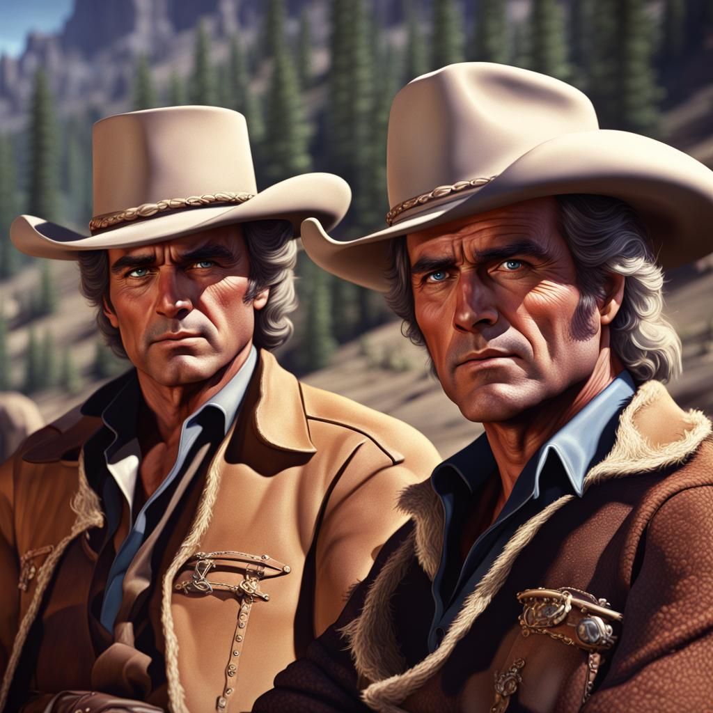 Bonanza Actors Portrait: Detailed Matte Painting