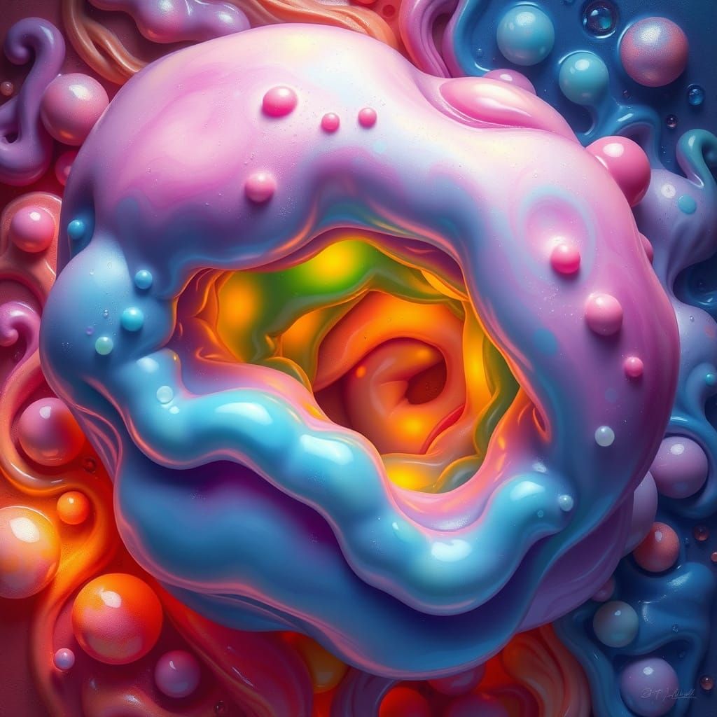 Surreal Squishy Landscape in Whimsical Style