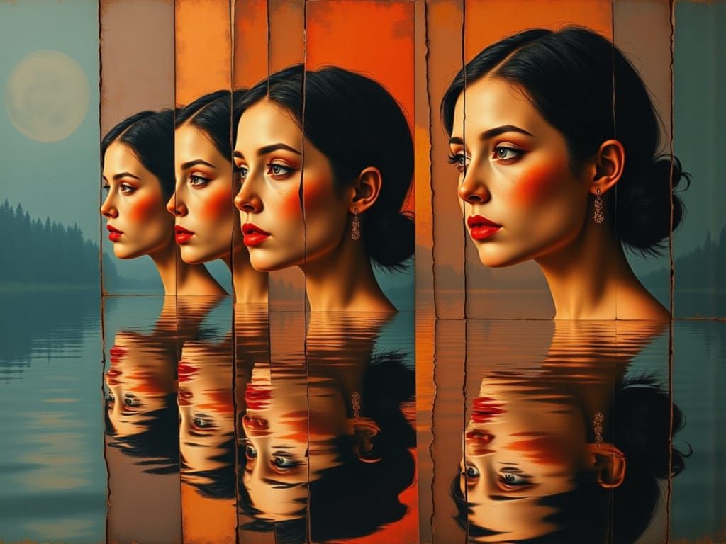 Surreal Profile Portraits with Eerie Beauty