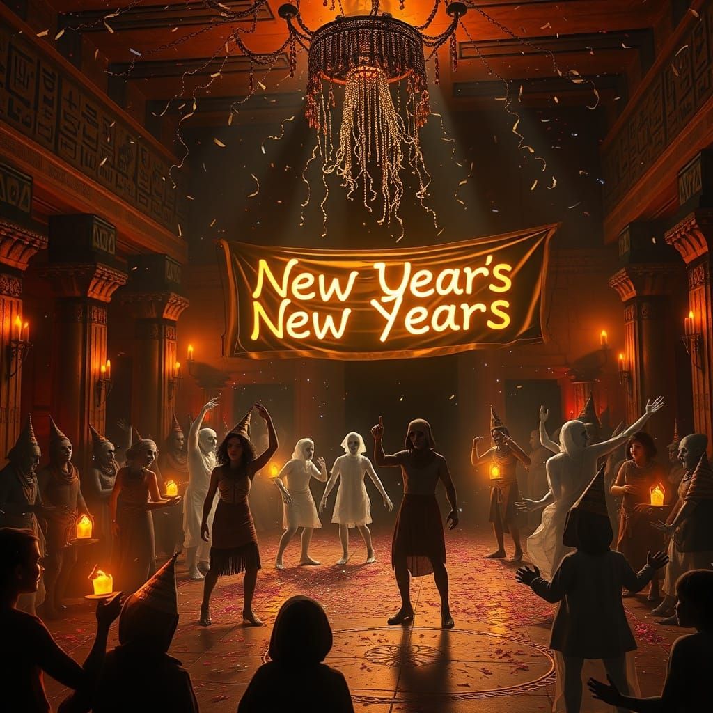 Haunted Egyptian New Year Party with Spirits