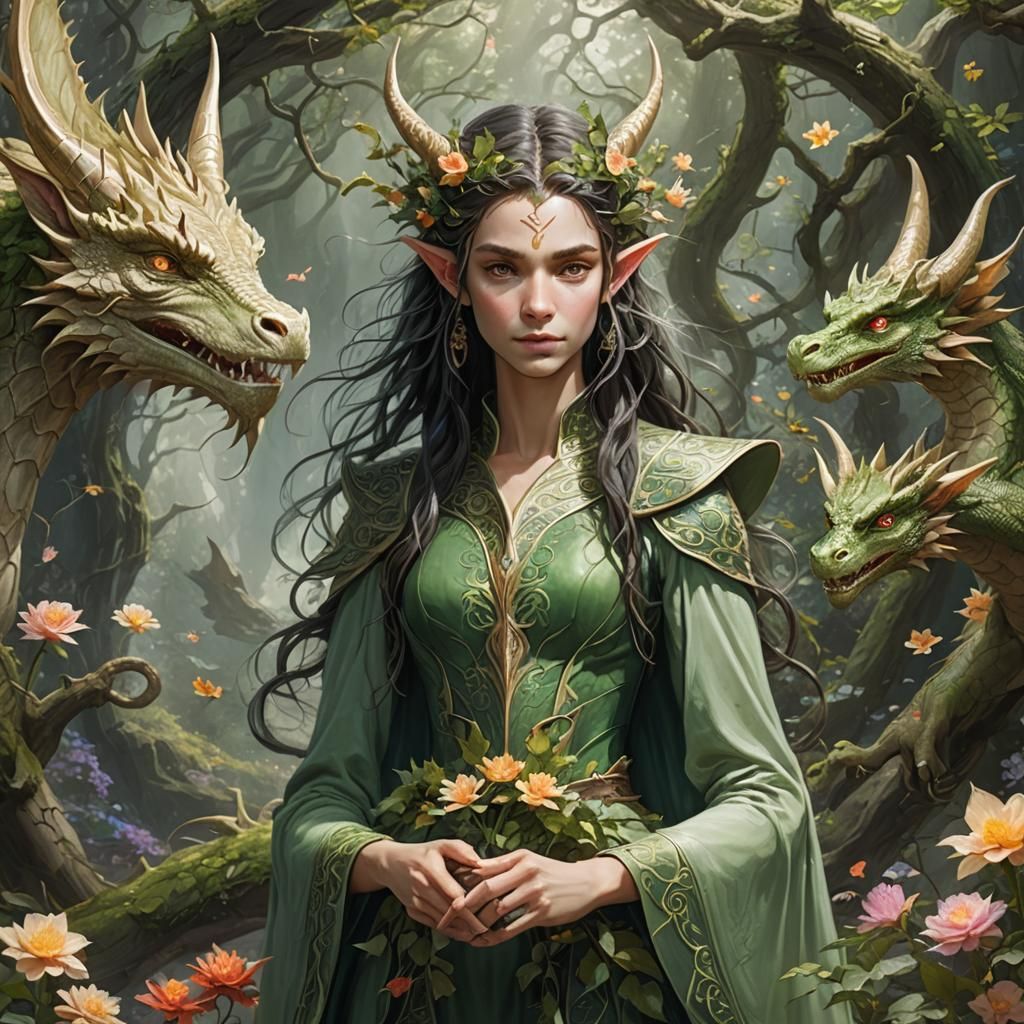 Abstract Shapeshifting: Elf to Dragon Transformation