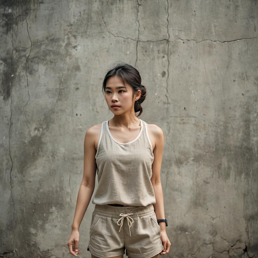 Vietnamese Woman in Sport Outfit, Professional Photography