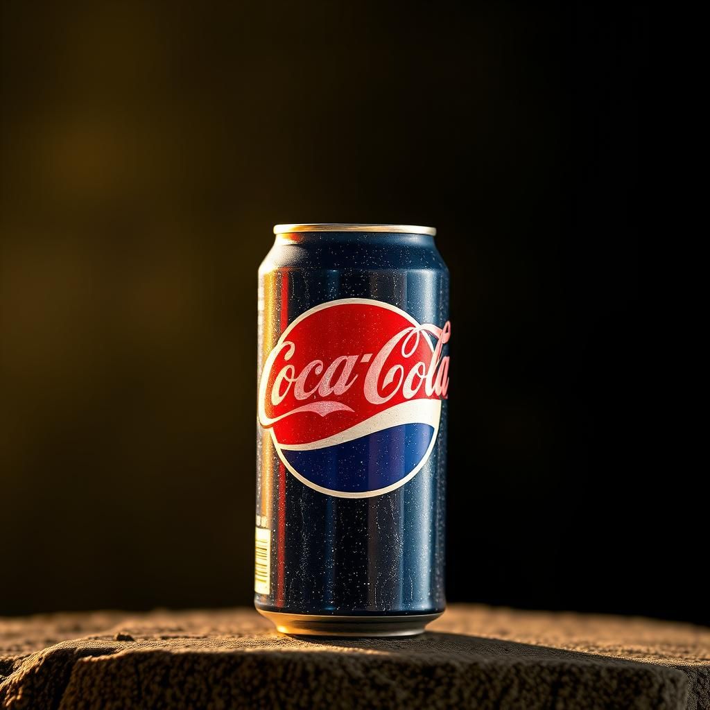 Pepsi Can Wearing Coca-Cola Cape
