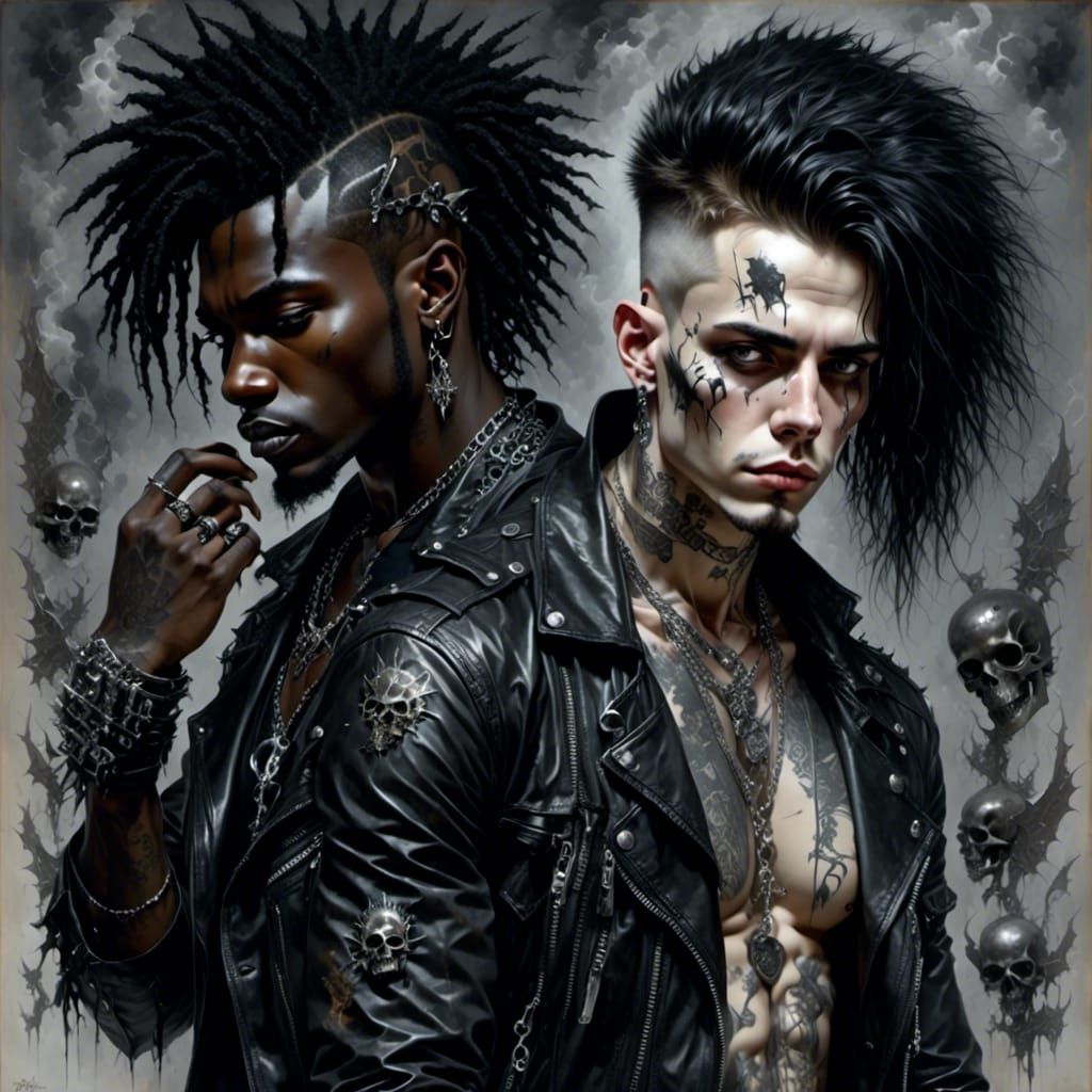 Metalhead Portraits with Spiked Jewelry