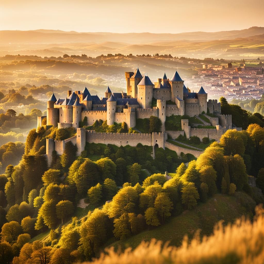 Carcassonne Medieval Castle: Cinematic Landscape Photography