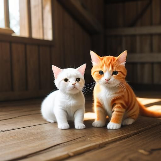 Adorable Orange Kitten in Barn: Professional Photography