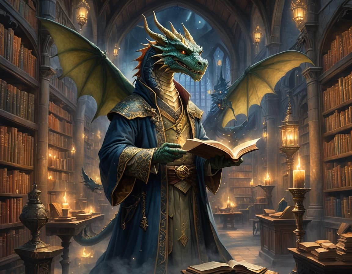 Anthro Dragon Wizard in D&D Library