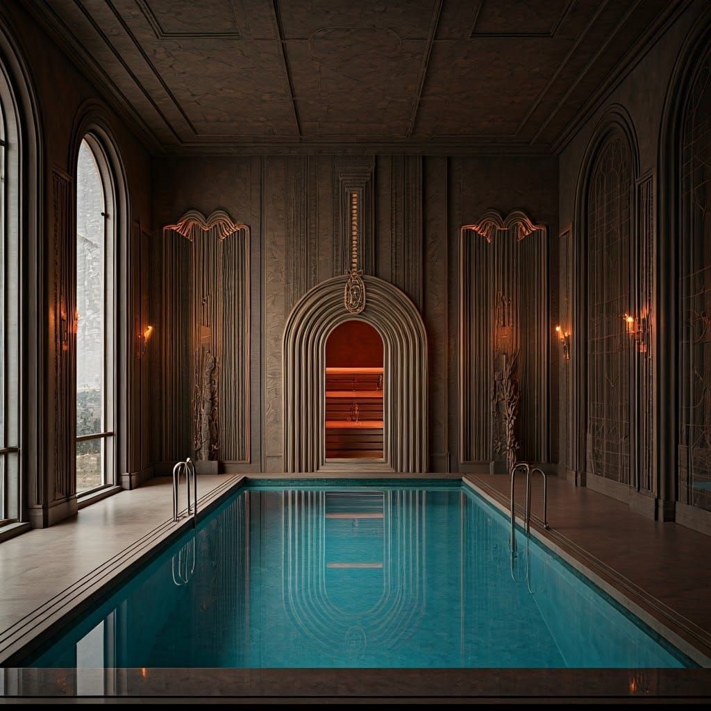 Luxurious Art Deco Oasis with Maximist Indoor Pool and Sauna