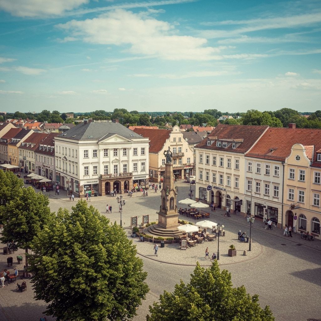 Hoyerswerda, Germany: Neoclassical Architecture and Town Squ...