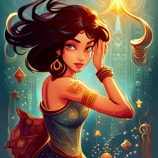 Disney Princess Jasmine Digital Painting