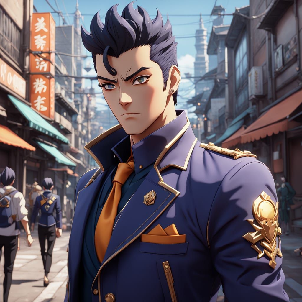 Josuke Higashikata in Confident Morioh Stance