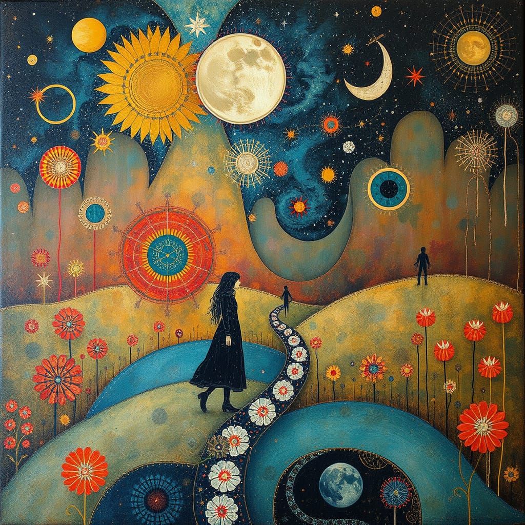 Surreal Dreamscape in Cosmic Style