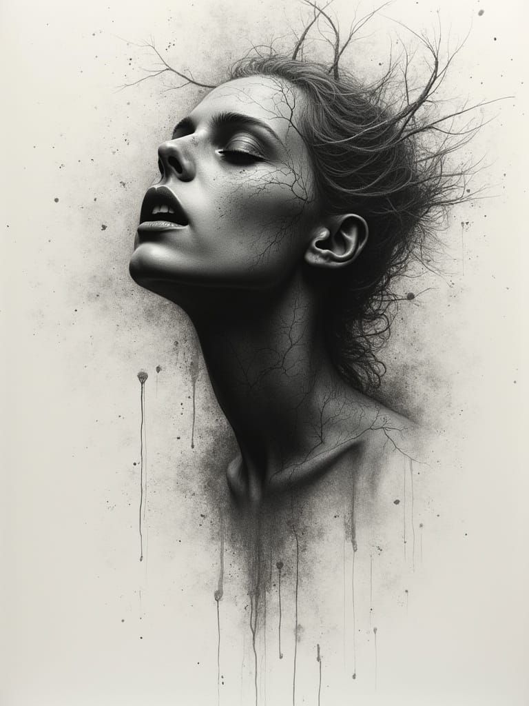 Surreal Shapeshifting Fear Abstract Sketch