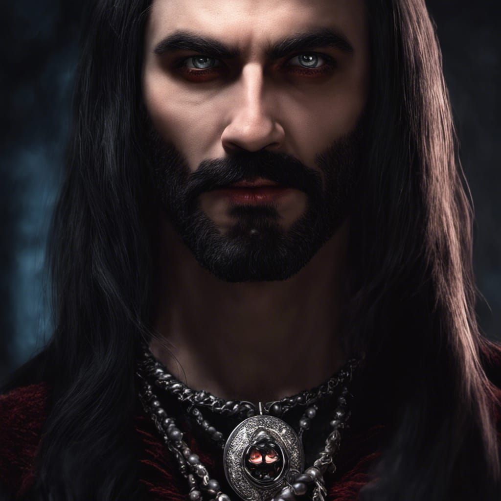 A dark gothic matical man