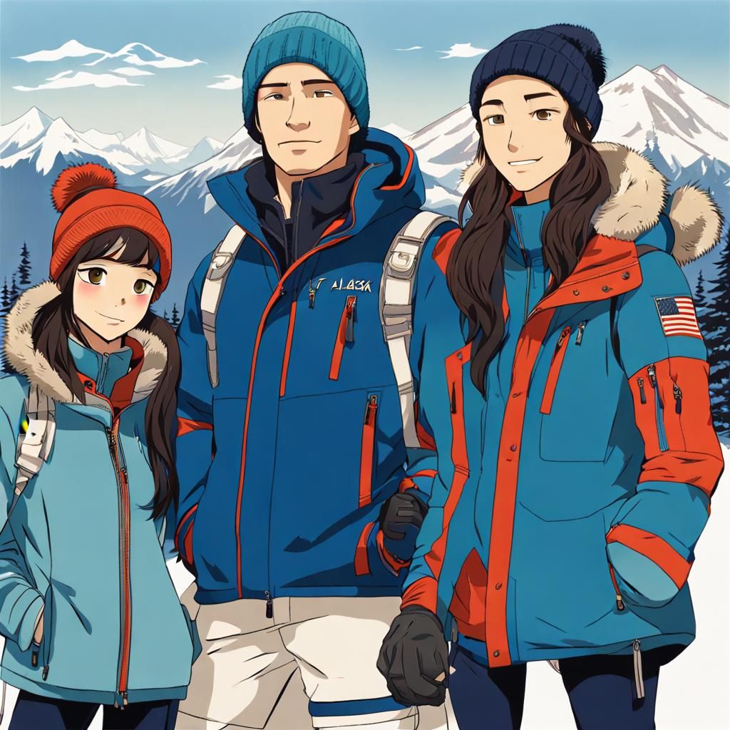 Alaskan Couples in Anime Style