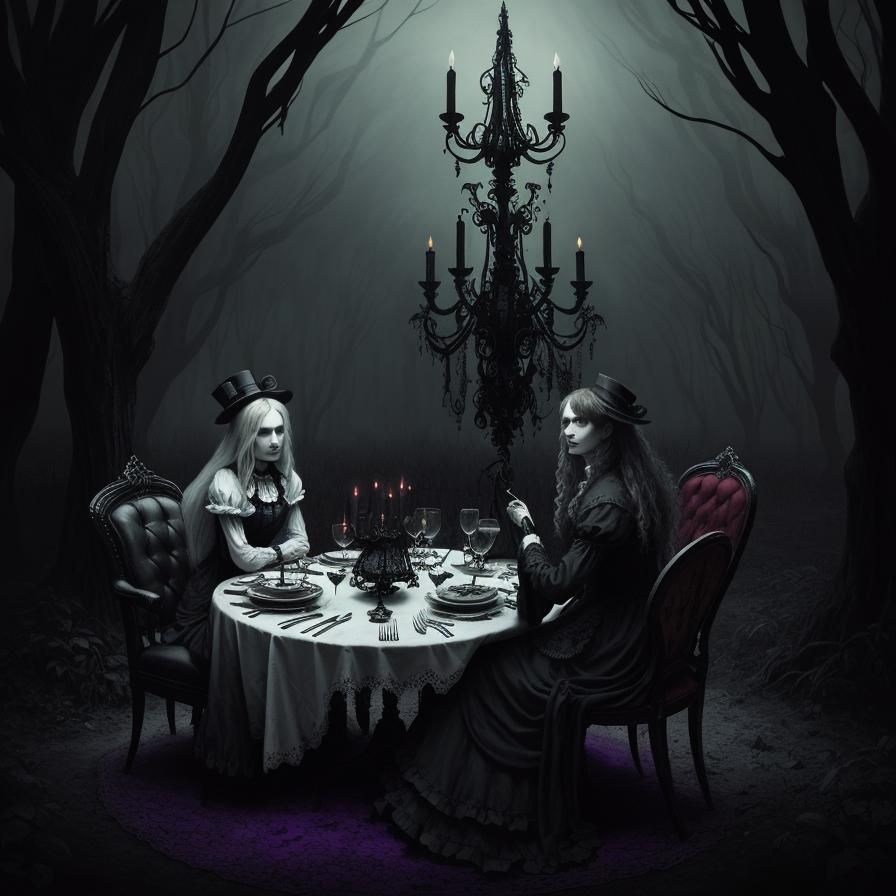 Gothic Tea Party with Alice in Wonderland