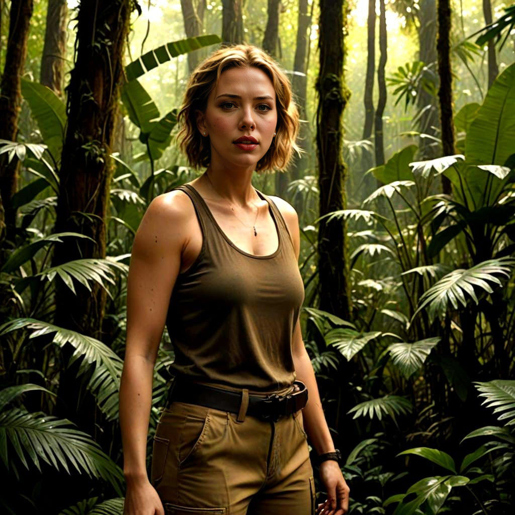 Scarlett Johansson in Cinematic Jungle Adventure
