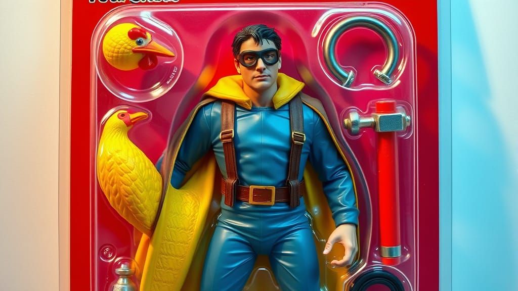 Comically Inept Superhero Action Figure in Blister Pack