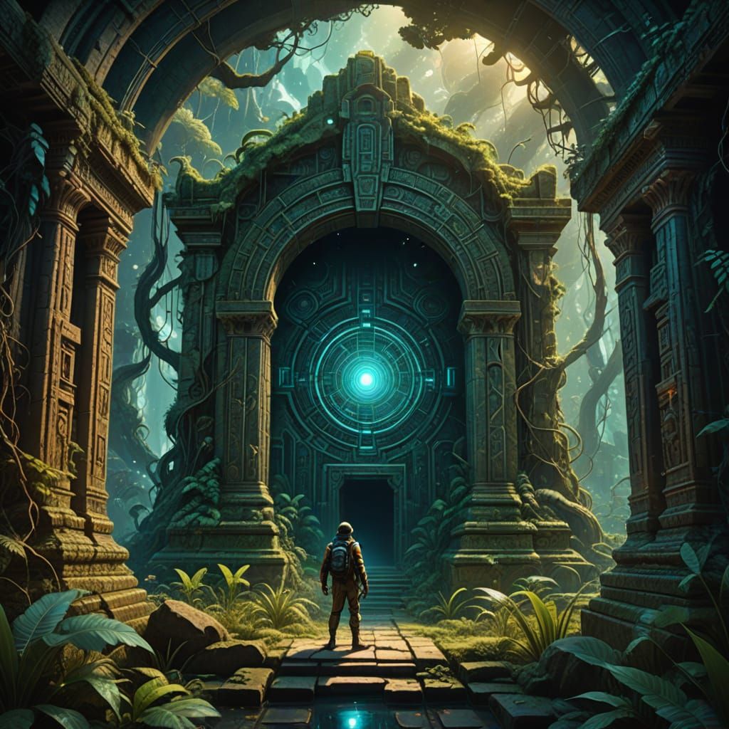Ancient Temple Portal to Otherworldly Realms