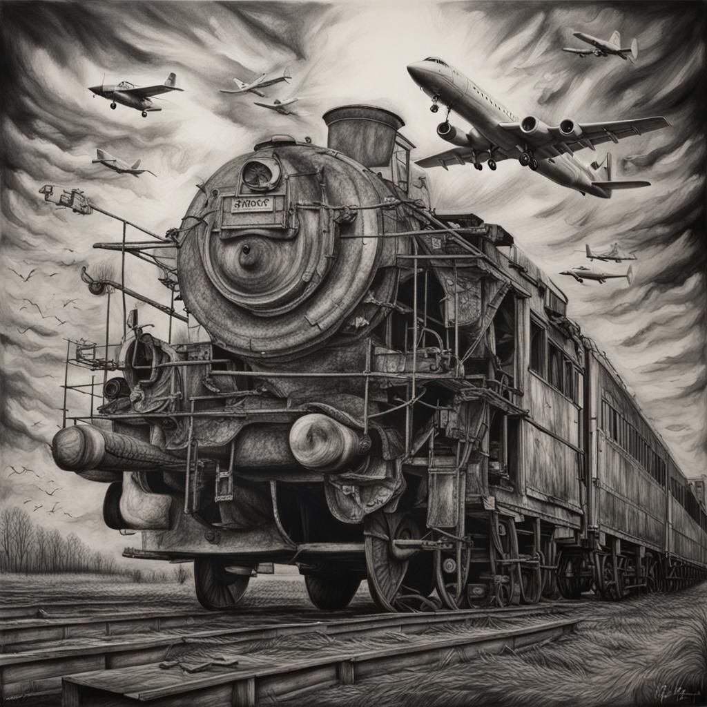 Hyperdetailed Charcoal Drawing of a Blowfly