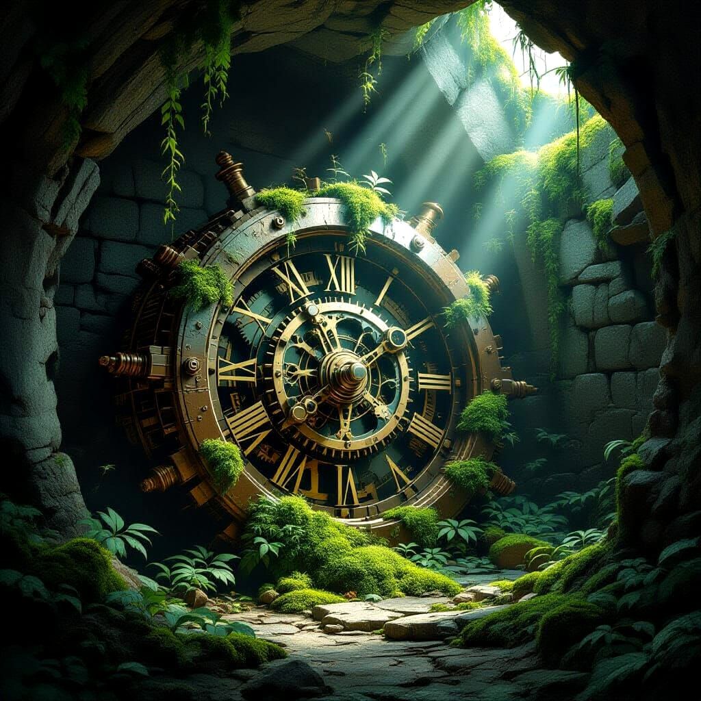 Forgotten Clockwork Invention in a Hidden Chamber