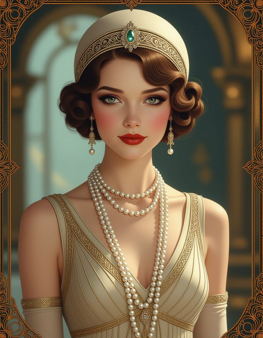 Elegant Elf Woman in 1930s Attire