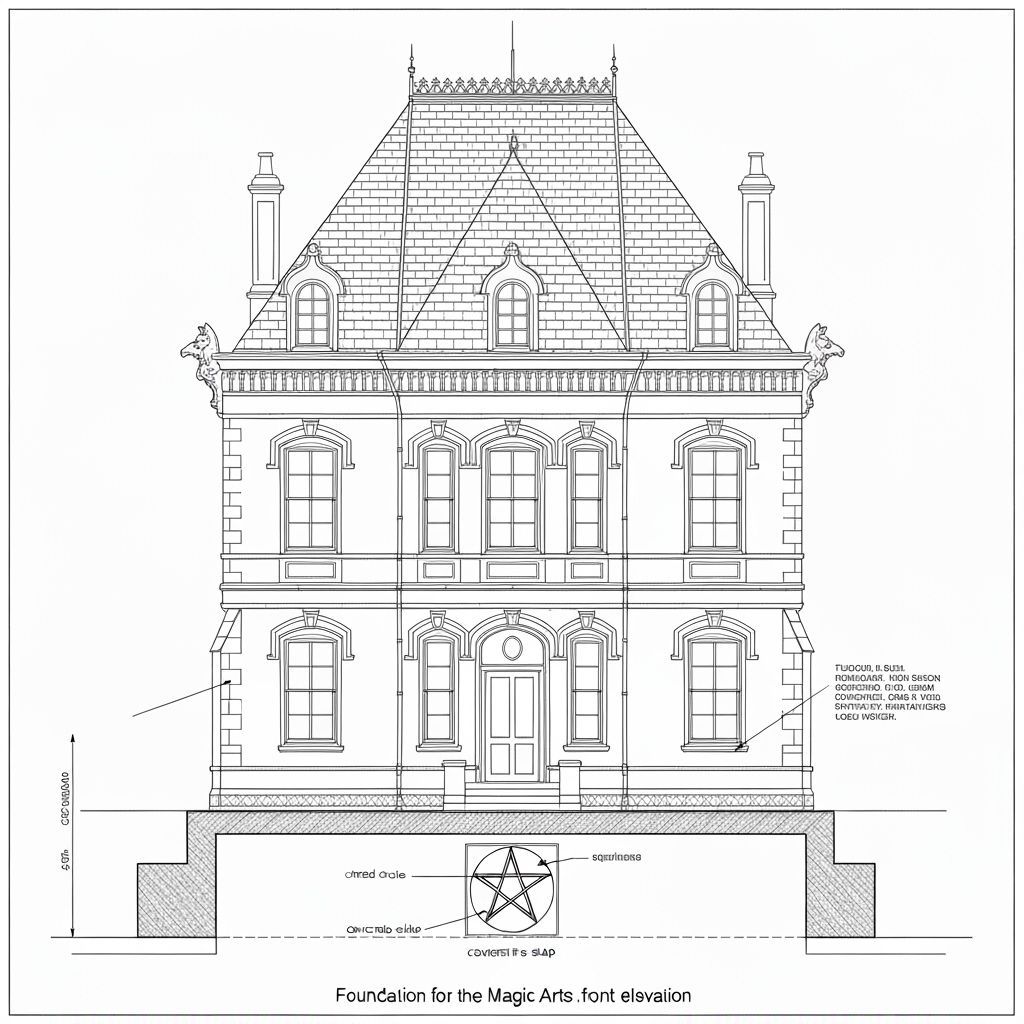 Edwardian Building Blueprint with Magic Foundation
