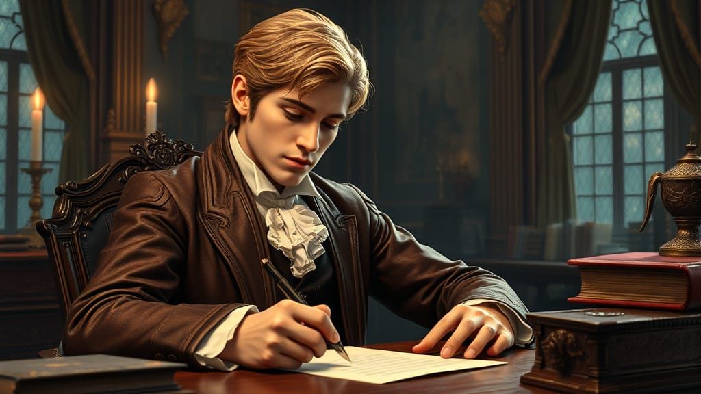 Regal Gentleman Writes a Letter of Protection