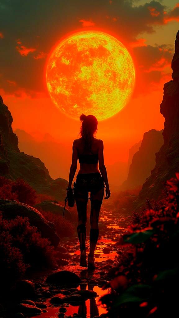 Blossoming Eco-Utopia in Vibrant Solarpunk Style