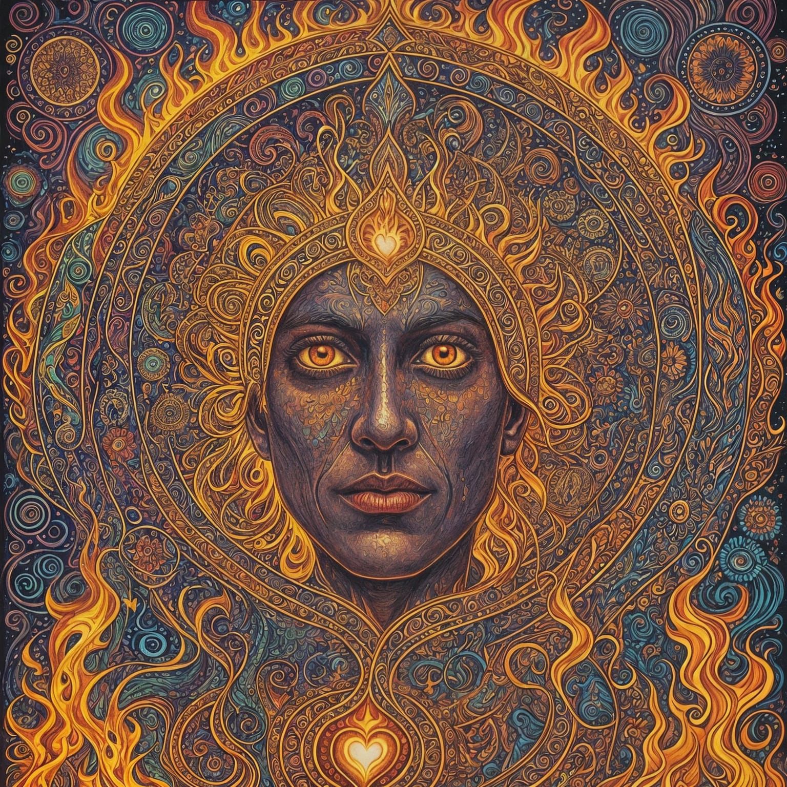 Psychedelic Master of Love's Fiery Gaze