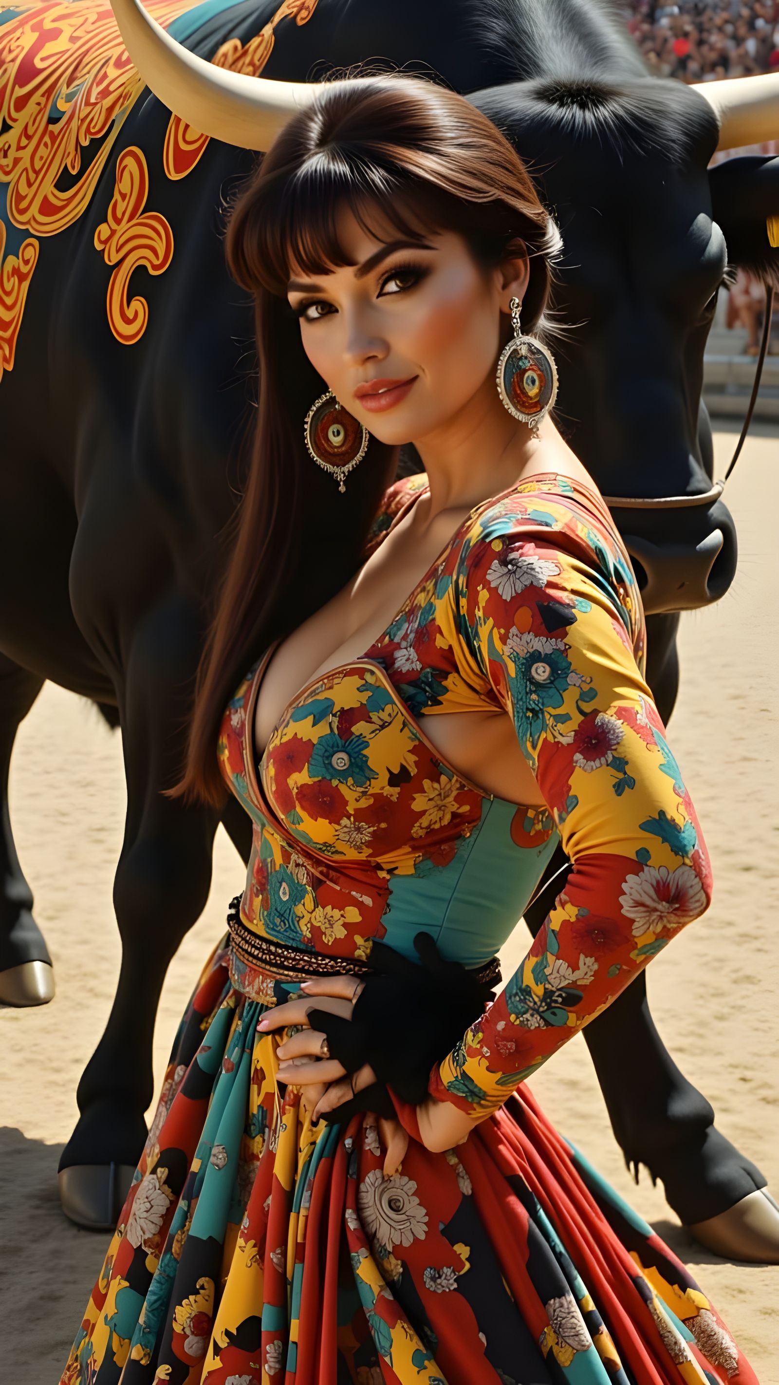 Latin American Bullfighter in Dreamlike Attire