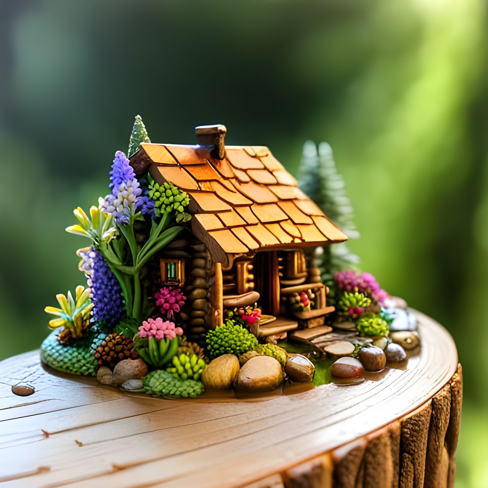Detailed Miniature World: Serene Mountain Getaway