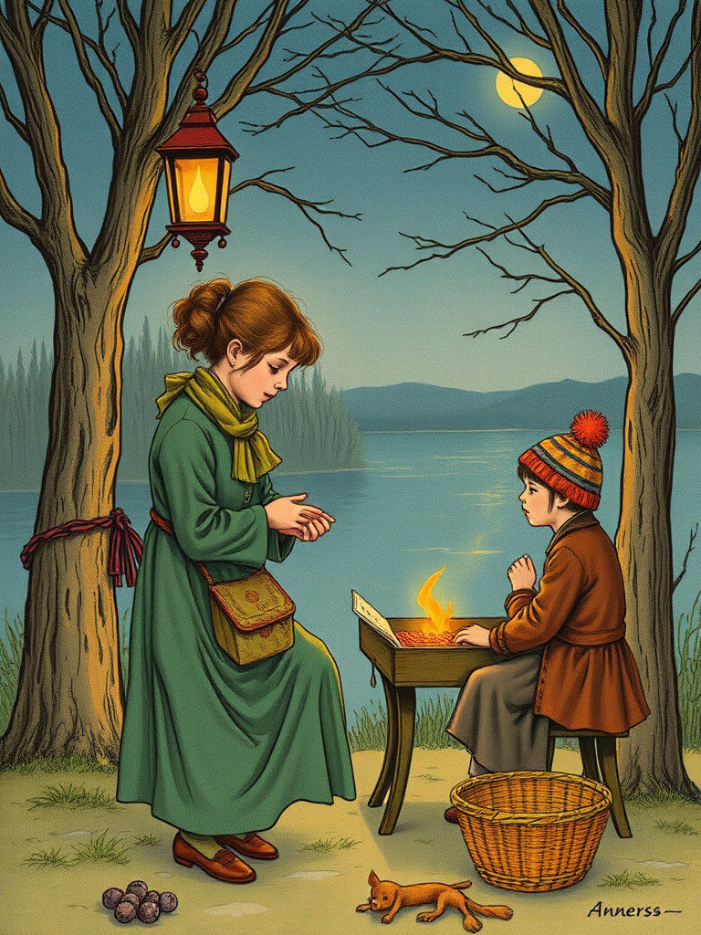 The Little Match Girl Illustration