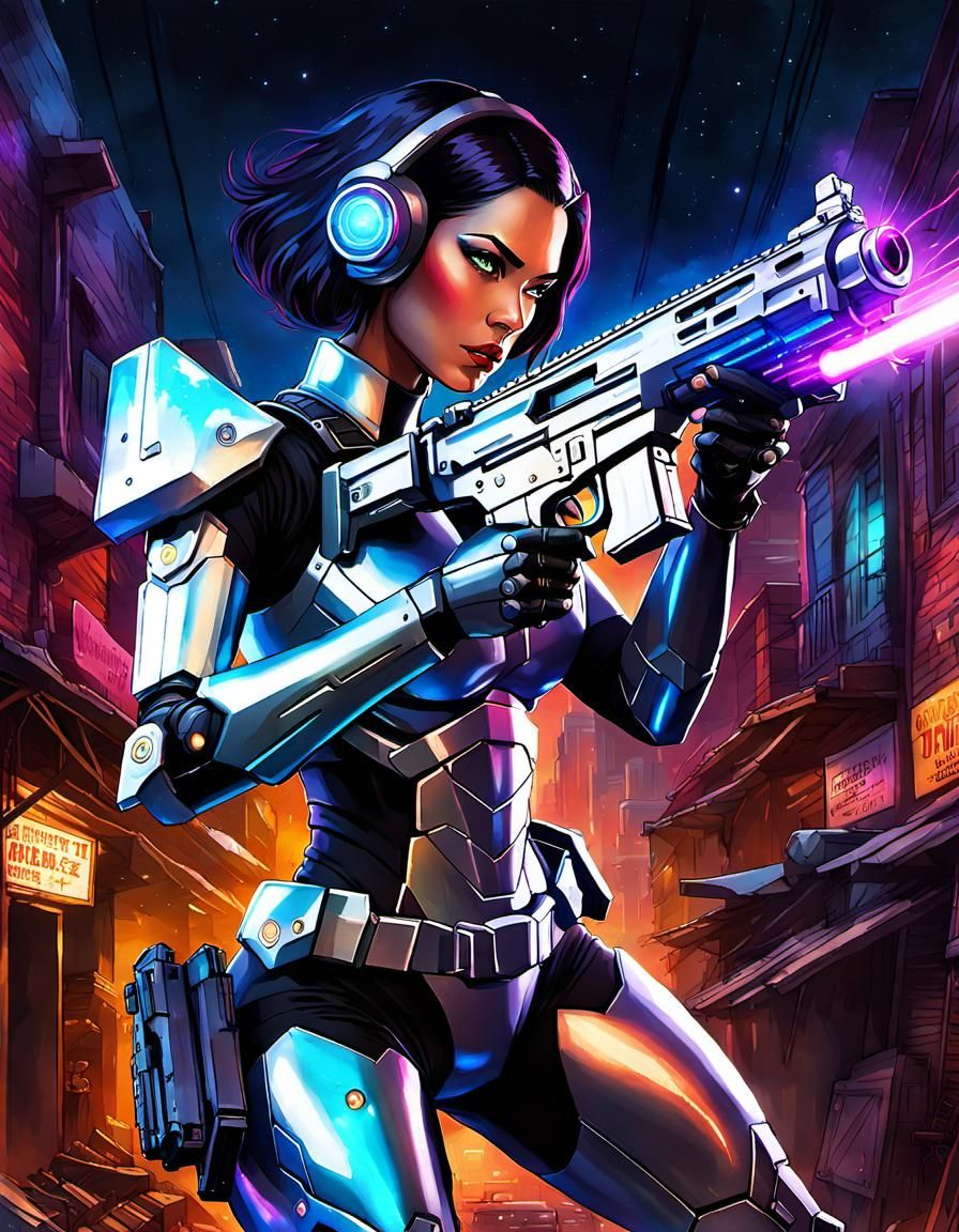 Cyborg Robot in Slums with Hellion Rifle