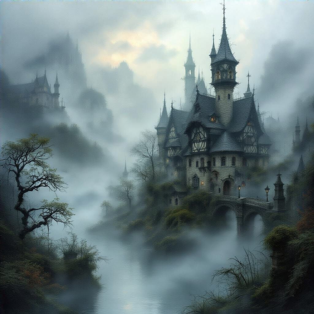 Ethereal Grimdark Fantasy in Hyperdetailed Style