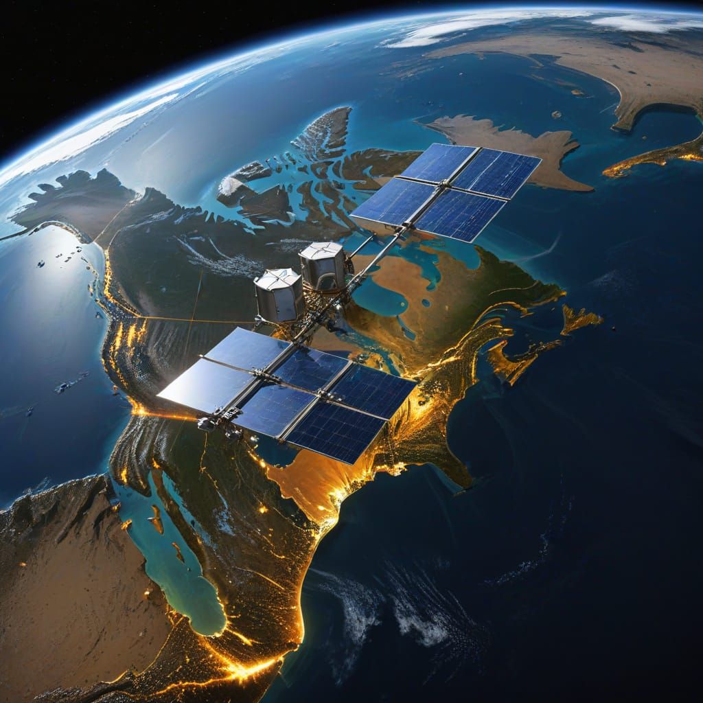 Atmospheric Research Satellite in Dramatic Closeup