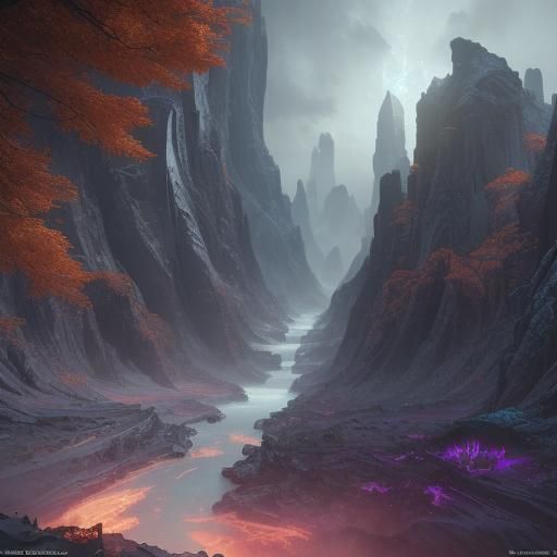 Fantastical Sci-Fi Landscape in Detailed Matte Painting