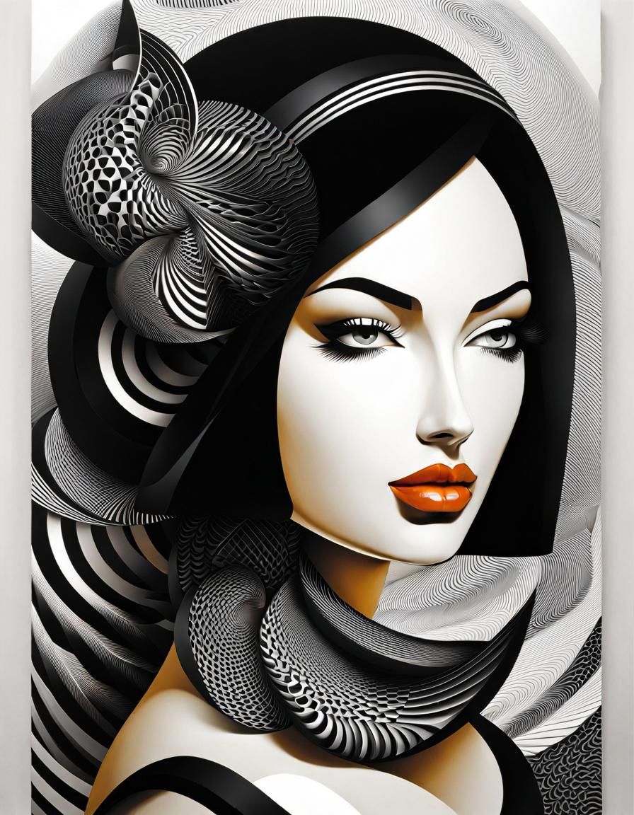 Monochrome Optical Illusions in Abstract Graffiti Art