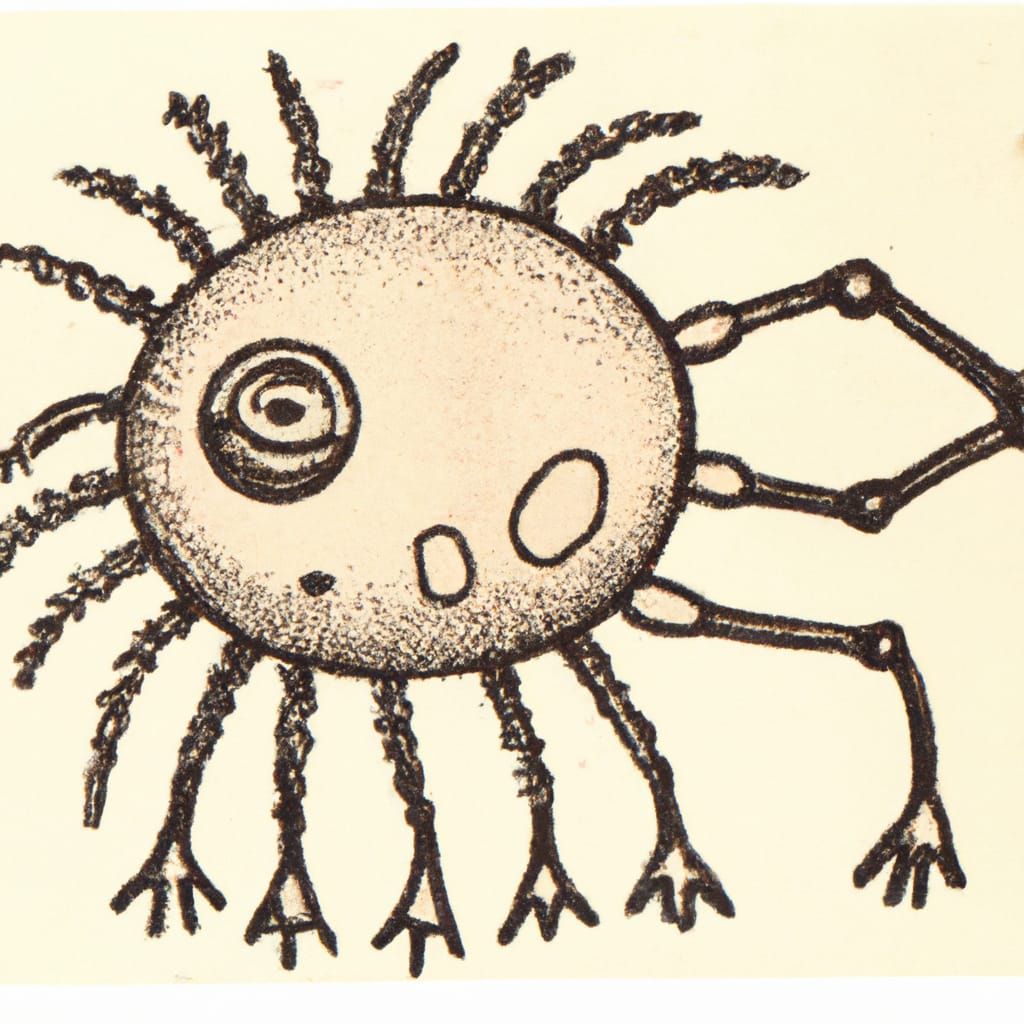 Vintage Scientific Illustration of an Animalcule