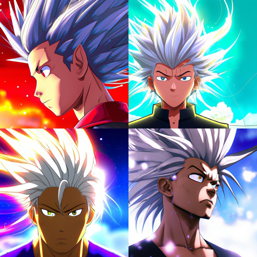 Anime Key Visual: Powerful Boy with Galaxy Hair