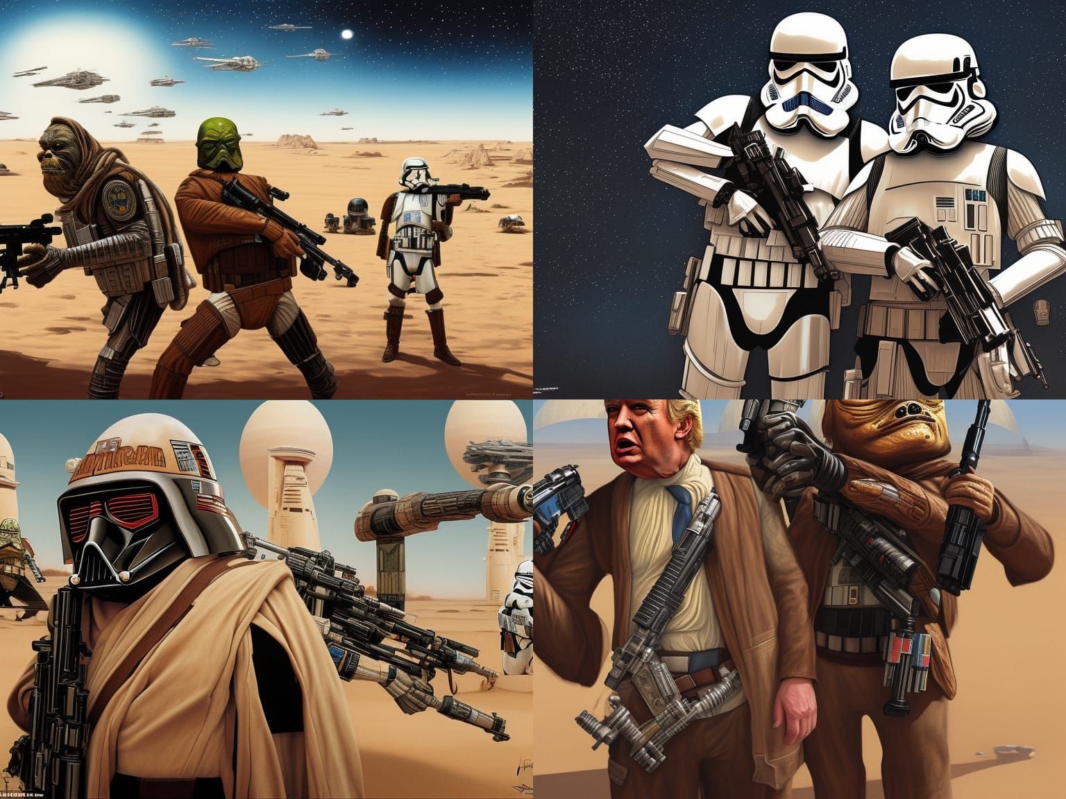 Donald Trump as Star Wars Bounty Hunter Concept Art