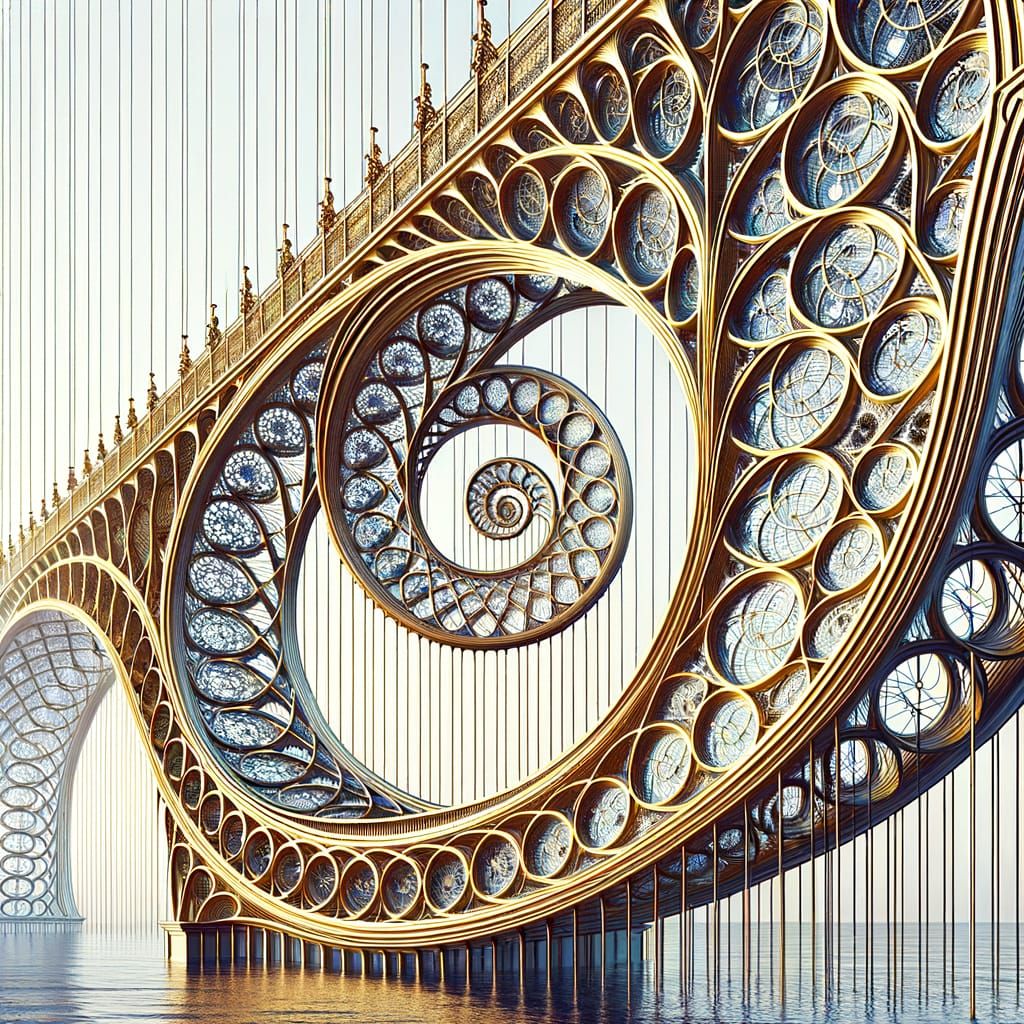 Fibonacci Spiral Suspension Bridge