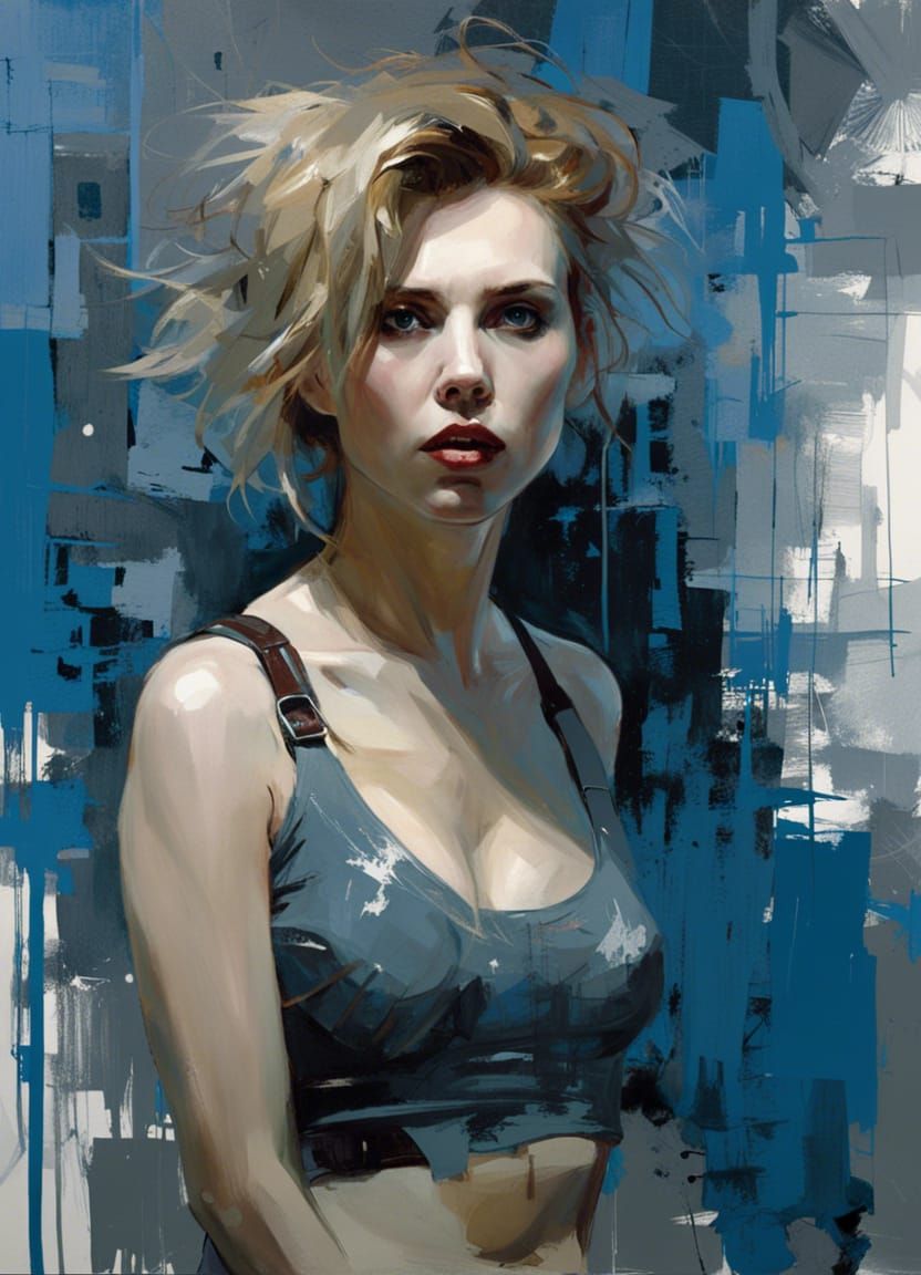 Erotic Portrait in Dreamlike Gestural Style