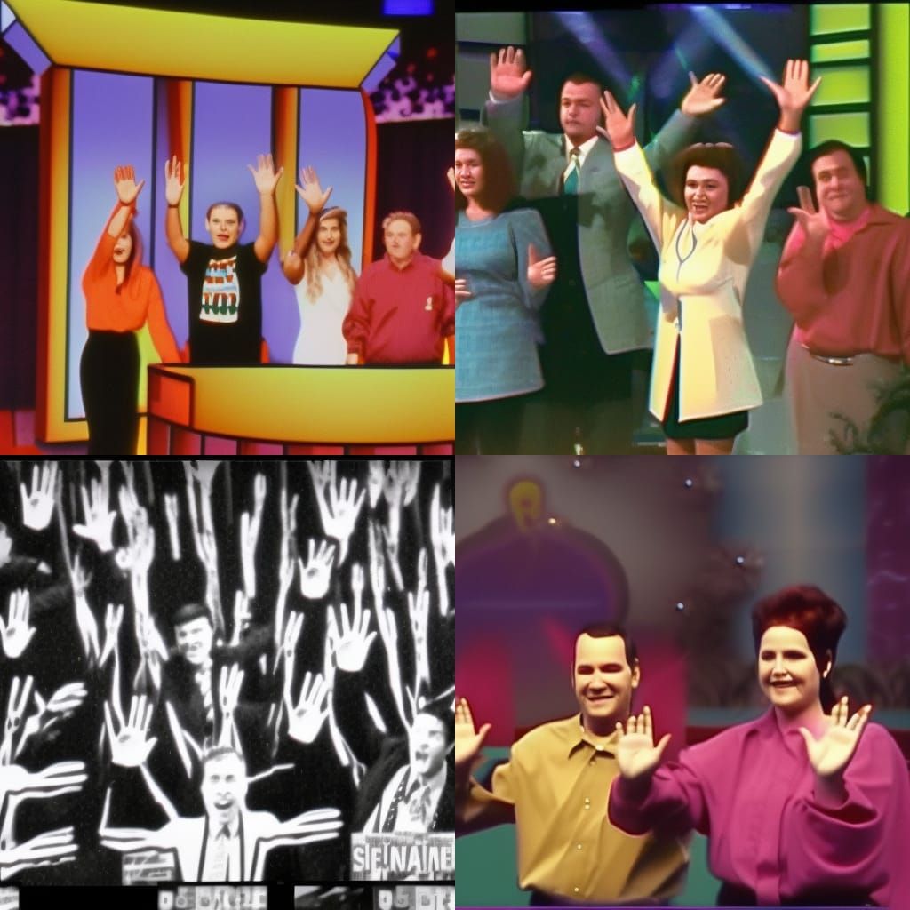 Demonic 90s Game Show Goodbye in VHS Style