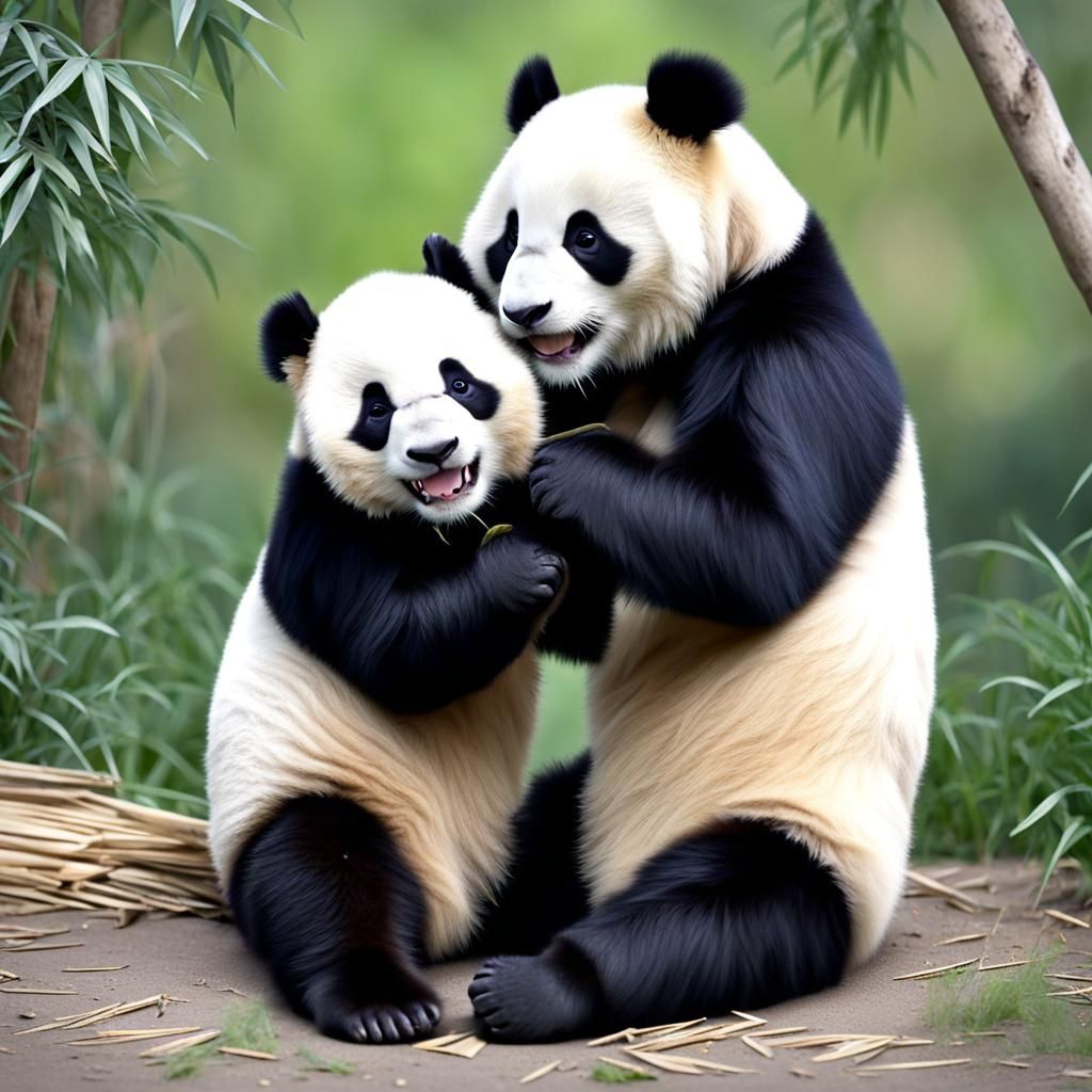 Adorable Baby Giant Pandas Play in 3D 8K