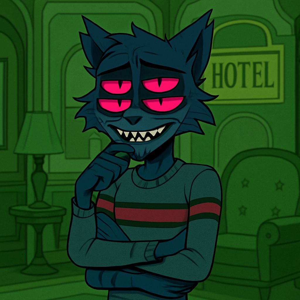 Khajiit in Hazbin Hotel Cartoon Style
