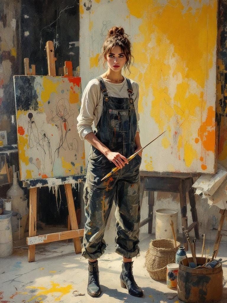 Swedish Artist in Studio: Watercolor and Linear Energy